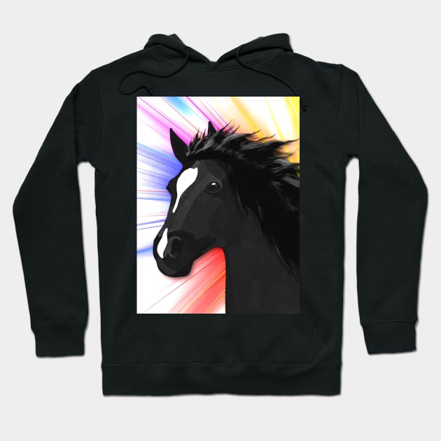 Horse Lovers Galloping Horse Hoodie by KC Morcom aka KCM Gems n Bling aka KCM Inspirations